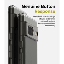 Ringke Fusion Compatible with Google Pixel 7 Case, Minimal Yellowing Anti Scratch Hard Clear Back Shockproof TPU Bumper Drop Protection Phone Cover for Pixel 7 (2022)   Matte Smoke Black